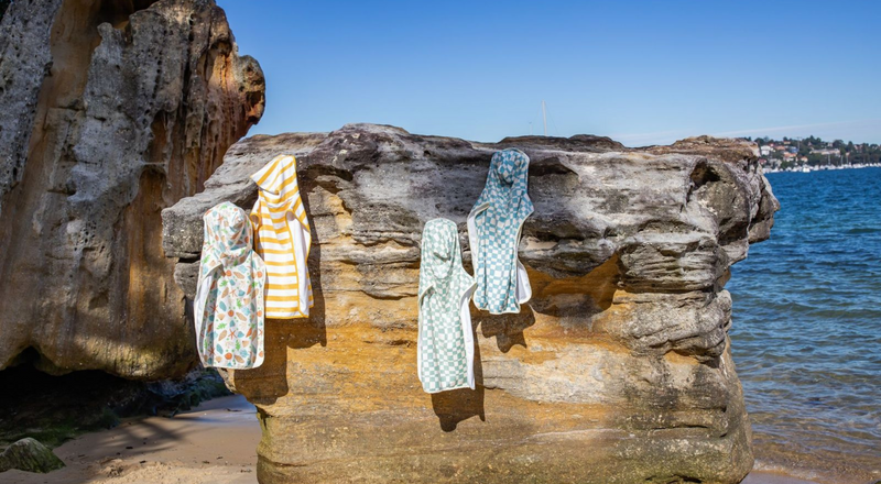 baby hooded towel - baby beach poncho