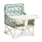 IZIMINI portable baby chair green check print